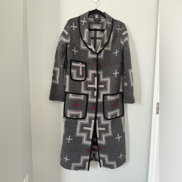 Pendleton Jackets & Blazers - Pendleton San Miguel Jacquard Shawl Collar Duster Trench Coat